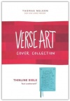 NKJV Thinline Large Print, Verse Art Cover Collection, Leathersoft, Teal